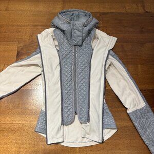 Lululemon White / Gray Layered Jacket